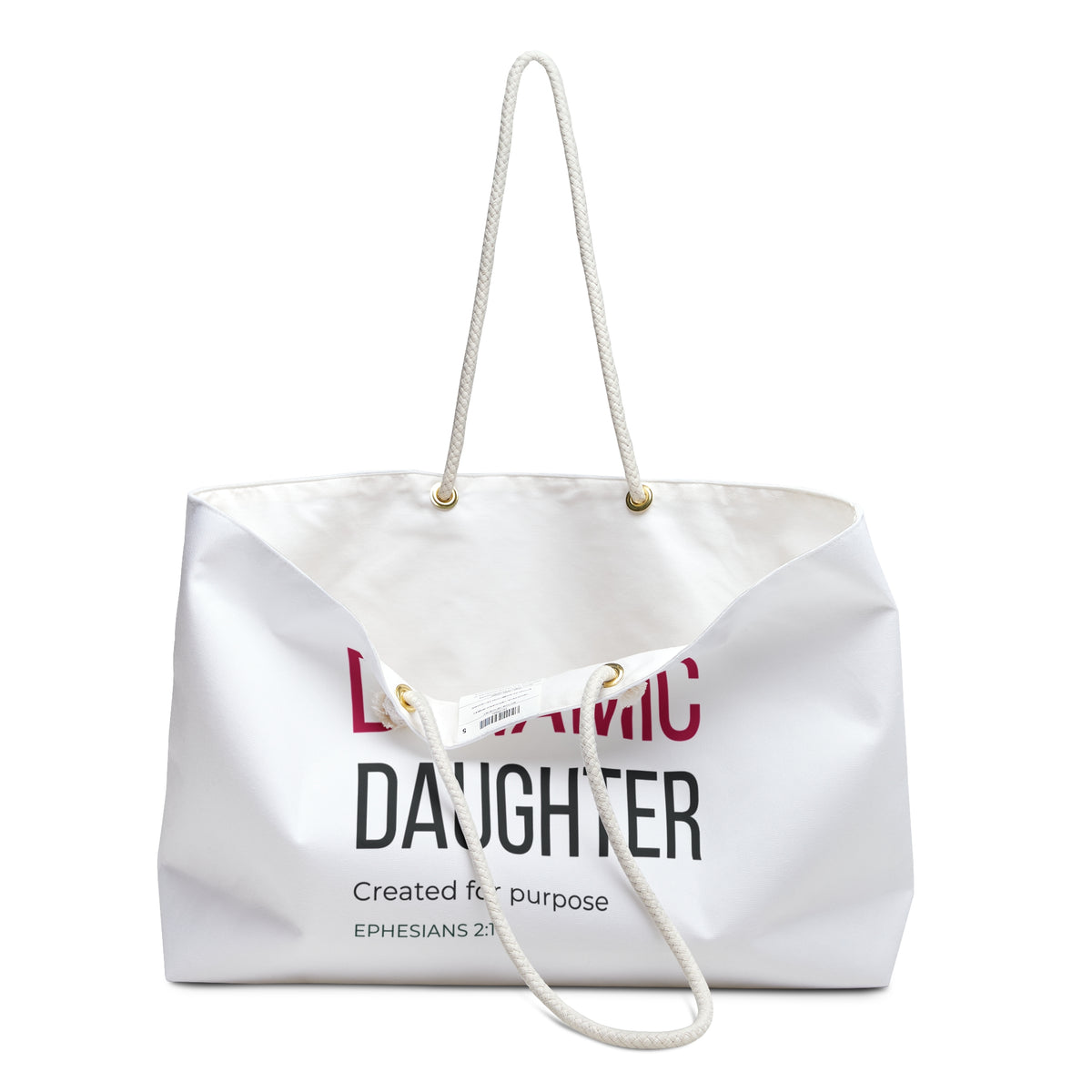 God’s Dynamic Daughter Weekender Bag – Christian Travel Tote with Ephesians 2:10